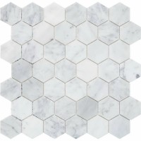 Мозаїка Mozaico De Lux C-Mos Hexagon Bianco Carrara Pol