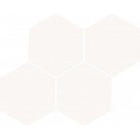 Плитка Konskie Ceramika Java Hexagon White Glossy Mosaic 210X260