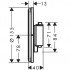 Зовнішня частина термостату на 2 споживачі Hansgrohe Showerselect Comfort S 15554000