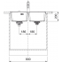 Кухонна мийка FRANKE MARIS MRG 620 TL онікс, врізний монтаж (114.0661.783) 760х510 мм.
