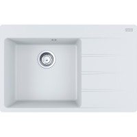 Кухонна мийка FRANKE CENTRO CNG 611-78 TL біла, крило праворуч (114.0630.473) 780х500 мм.