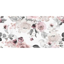 Панно Ceramika Color Punto Rosa White Dekor 600x300