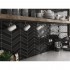 Плитка Equipe 23357 Chevron Wall Black Matt Left 52X186