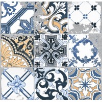 Плитка Golden Tile Beton Art Patchwork grey BA2560 600x600