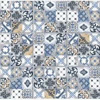 Плитка Golden Tile Beton Art Patchwork small grey BA2550 600x600
