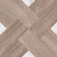 Плитка Golden Tile Marmo Wood Cross dark beige 4VН870 400x400