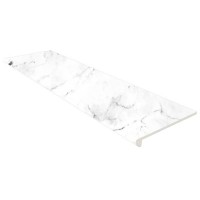 Сходинка пряма з капіносом Gres Aragon Carrara Blanco Peldano 970180 1197x330