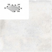 Сходинка пряма з капіносом Gres Aragon Urban Blanco Peldano Redondo 970031 330x297