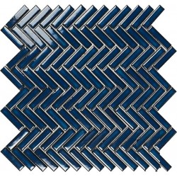 Мозаїка Intermatex Chevron Blue Gloss 283x277