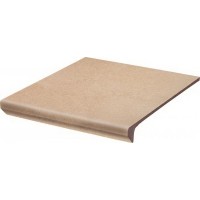 Сходинка пряма з капіносом Paradyz Mattone Sabbia Beige Kapinos Stopnica Prosta 330x300