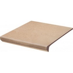 Сходинка пряма з капіносом Paradyz Mattone Sabbia Beige Kapinos Stopnica Prosta 330x300