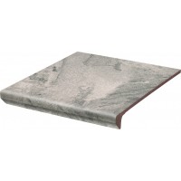 Сходинка пряма з капіносом Paradyz Mattone Pietra Grafit Kapinos Stopnica Prosta 330x300