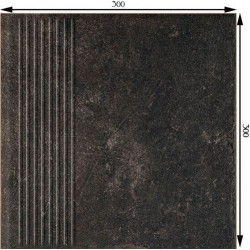 Сходинка пряма Paradyz Fondi brown stopnica prosta 300x300