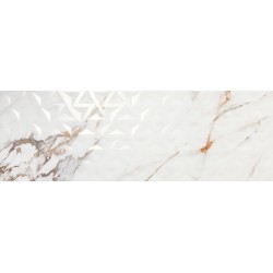 Плитка Porcelanite Dos 1219 Calacatta Gold Relieve Geo 400x1200x9