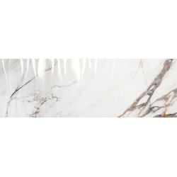 Плитка Porcelanite Dos 1219 Calacatta Gold Relieve Wave 400x1200x9
