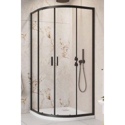 Душова кабіна напівкругла Alienta A 90x90 10229090-54-01 Black RADAWAY