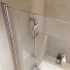 Шторки на ванну Cersanit Easy NEW, подвійна 140Х115