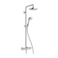 Душова система Hansgrohe Croma Select S 180 2jet Showerpipe з термостатом, хром/білий (27253400)