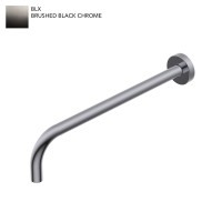 Тримач верхнього душу Ritmonio L=350mm, горизонтальний, круглий, Brushed Black Chrome (Q0BA6068BLX)