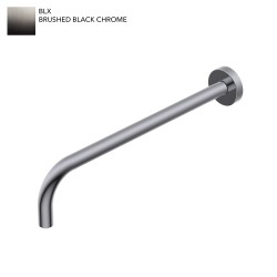 Тримач верхнього душу Ritmonio L=350mm, горизонтальний, круглий, Brushed Black Chrome (Q0BA6068BLX)