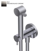 Гігієнічний душ Ritmonio шланг 80см, підключення холодної води, Brushed Black Chrome (72J017BLX)