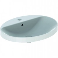 Умивальник накладний Geberit VariForm овальний 60х48, білий (500.725.01.2)