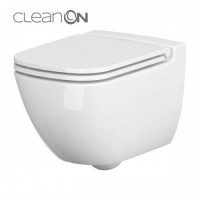 Сет 741 Унітаз підвісний Cersanit Caspia CleanOn з дюропластовим сидінням Slim з плавним закриванням і функцією простого зняття однією кнопкою
