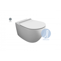 Унітаз підвісний Simas Vignoni VI18/F85/VI004СM Rimless з кришкою soft-close Cemento matt