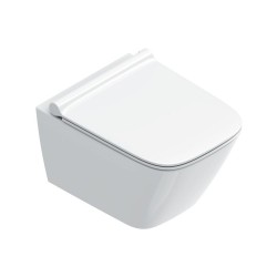 Підвісний унітаз з кришкою Catalano Green 50x37 безобідковий, білий (0411500001_0451200001)