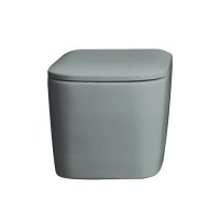 Унітаз підвісний Nic Design Semplice 55х37 см безобідковий, з кришкою, cemento matt, виставковий екземпляр (003699047_005706047)