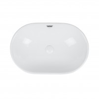 Раковина Qtap Leo 590x400x170 White з донним клапаном QT11114028W