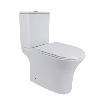 Унітаз-компакт Qtap Presto безобідковий з сідінням Soft-close QT24221217AW