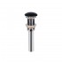 Комплект Qtap Tern: Раковина накладна прамокутна 475х370х140 мм Matt Black + Донний клапан PU03