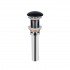 Раковина-чаша Qtap Kolibri 410x410x150 Matt black з донним клапаном QT10112144MBMB