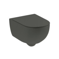 Унітаз підвісний Nic Design Pin 55х37 см з кришкою, Argilla matt (003709052/005712052)