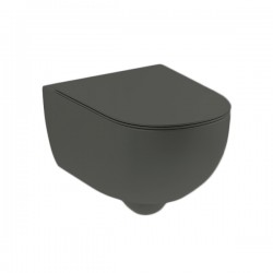 Унітаз підвісний Nic Design Pin 55х37 см з кришкою, Argilla matt (003709052/005712052)