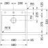 Кухонна мийка FRANKE SIRIUS SID 610-50 сіра (143.0691.531) 560х530 мм.