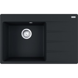 Кухонна мийка FRANKE CENTRO CNG 611-78 TL чорна матова, крило праворуч (114.0630.474) 780х500 мм.