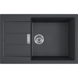 Кухонна мийка FRANKE SIRIUS 2 S2D 611-78 XL оборотна, чорна (143.0621.335) 780х500 мм.