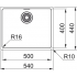 Кухонна мийка FRANKE MARIS MRX 210-50, монтаж врівень (127.0598.747) 540х440 мм.