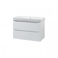 Тумба з умивальником Air-line Smile Square SM-90 ПБ+500.251.01.1 White matt