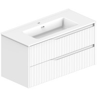 Тумба з раковиною Devit 442100W Style 100 см. біла