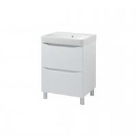 Тумба з умивальником Air-line Smile Square SM-60 НБ+500.229.01.1 White matt