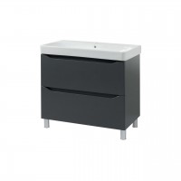 Тумба з умивальником Air-line Smile Square SM-90 НС+500.251.01.1 Grey matt