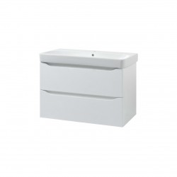 Тумба з умивальником Air-line Smile Square SM-75 ПБ+500.249.01.1 White matt