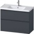 Тумба + раковина Duravit D-Neo DE012004949 100 см. матовий графіт