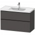 Тумба + раковина Duravit D-Neo DE012004949 100 см. матовий графіт