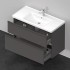 Тумба + раковина Duravit D-Neo DE012004949 100 см. матовий графіт