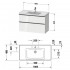 Тумба + раковина Duravit D-Neo DE012004949 100 см. матовий графіт