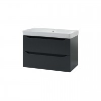 Тумба з умивальником Air-line Smile Square SM-75 ПС+500.249.01.1 Grey matt